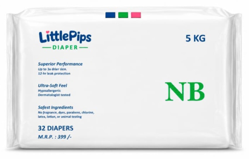 LittlePips Baby Diapers — 32 Diapers